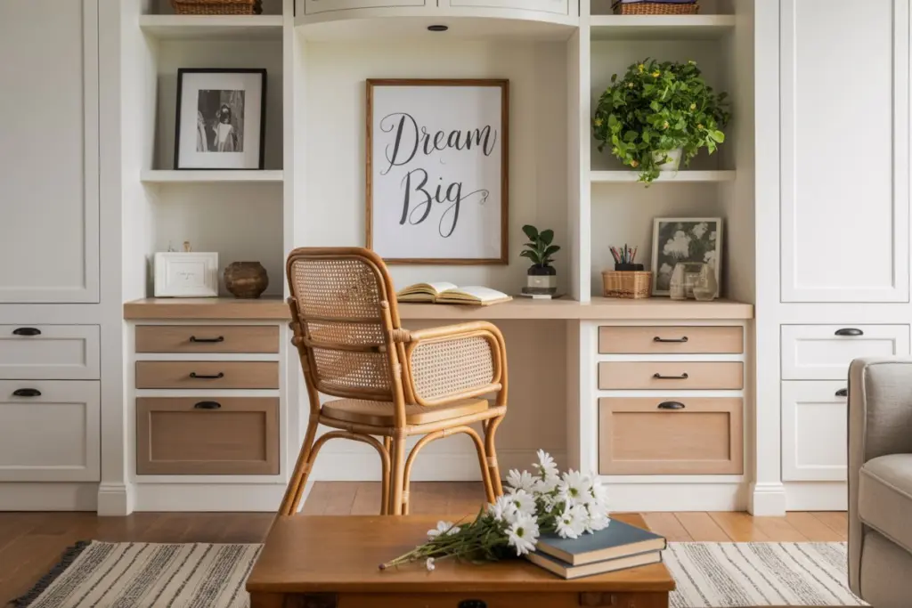 Home Office: how to design a workspace in every room 6 Where to place your desk in the living room?