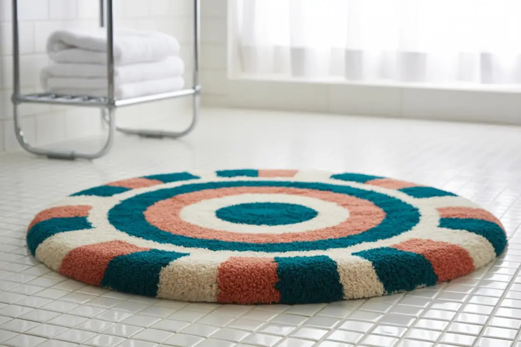 Bathroom accessories: how to choose bath mat and shower curtain 7 Bathroom accessories: original bathmats