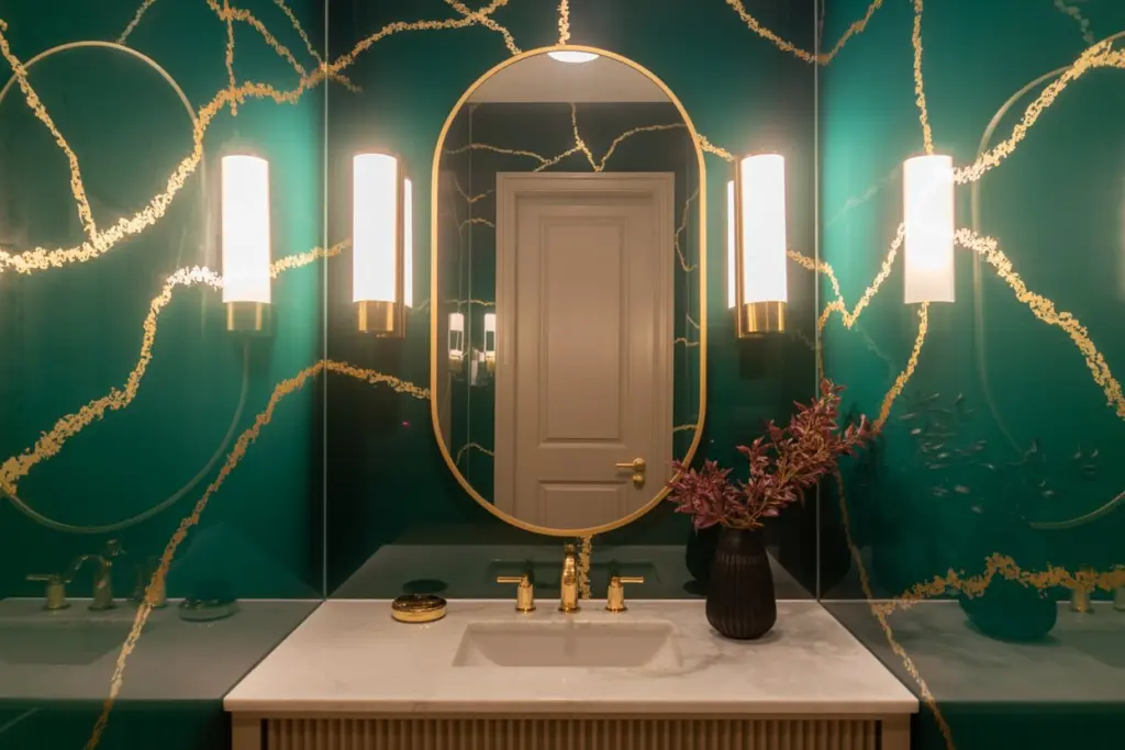 Find how to create an elegant powder room 5 Modern style powder room