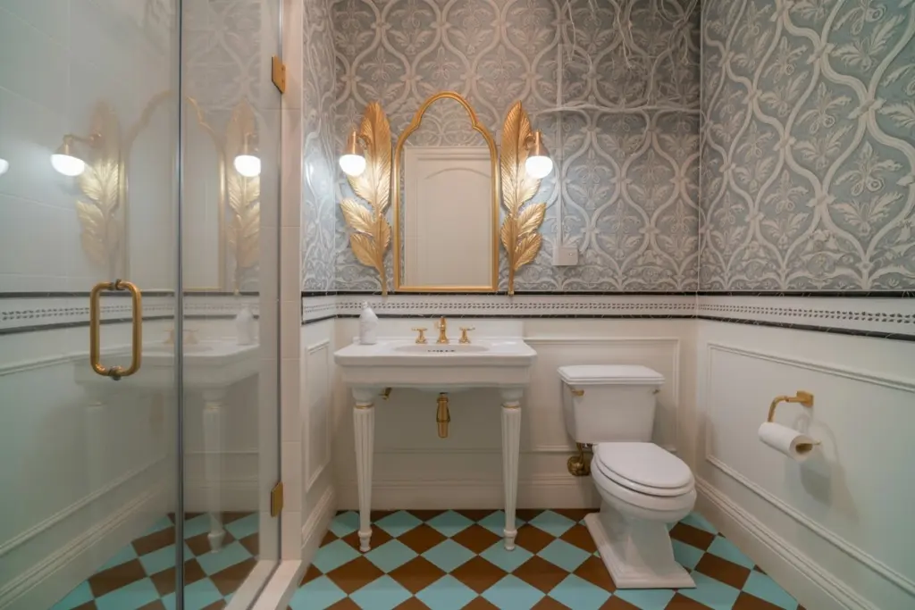 Find how to create an elegant powder room 9 Powder room shower