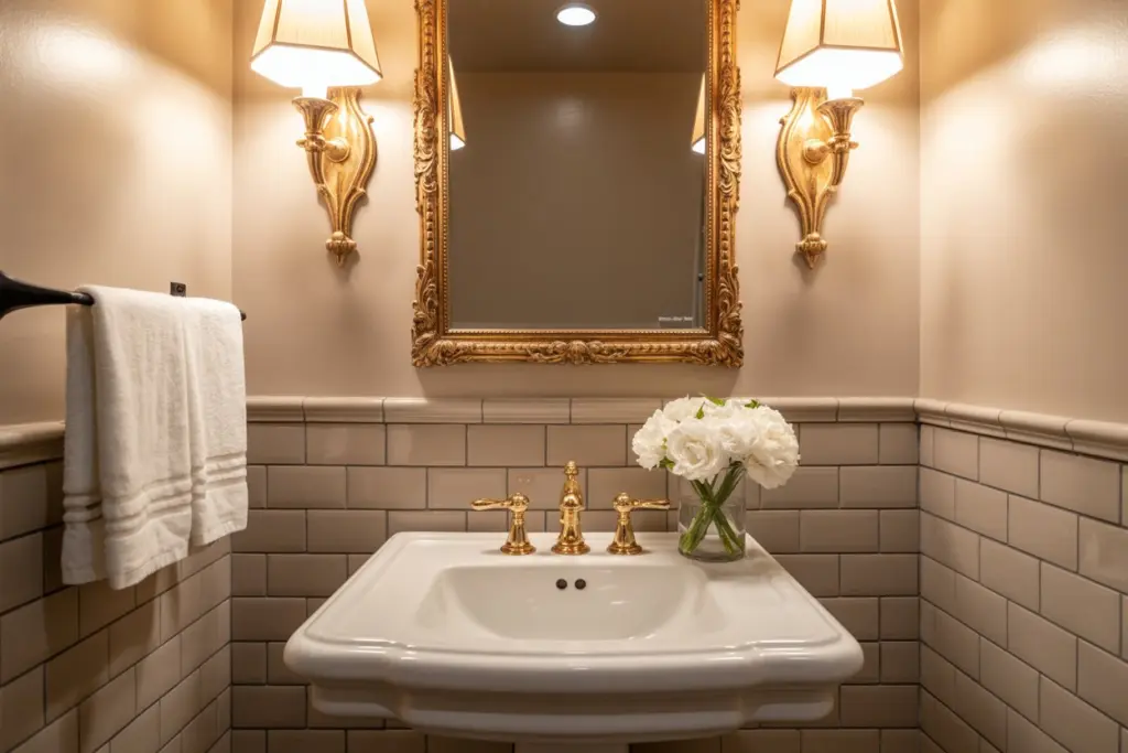 Find how to create an elegant powder room 20 powder room lighting