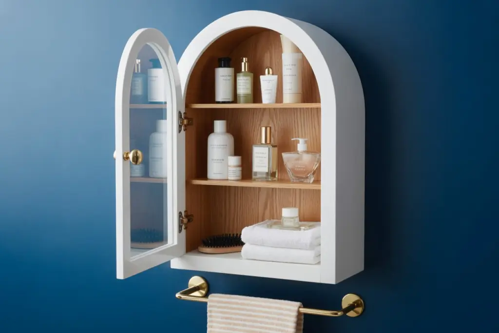 Find how to create an elegant powder room 14 Bathtoom storage cabinet