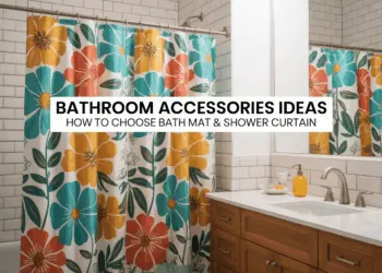 Bathroom accessories: how to choose bath mat and shower curtain