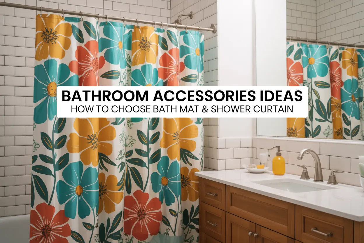 Bathroom accessories: how to choose bath mat and shower curtain