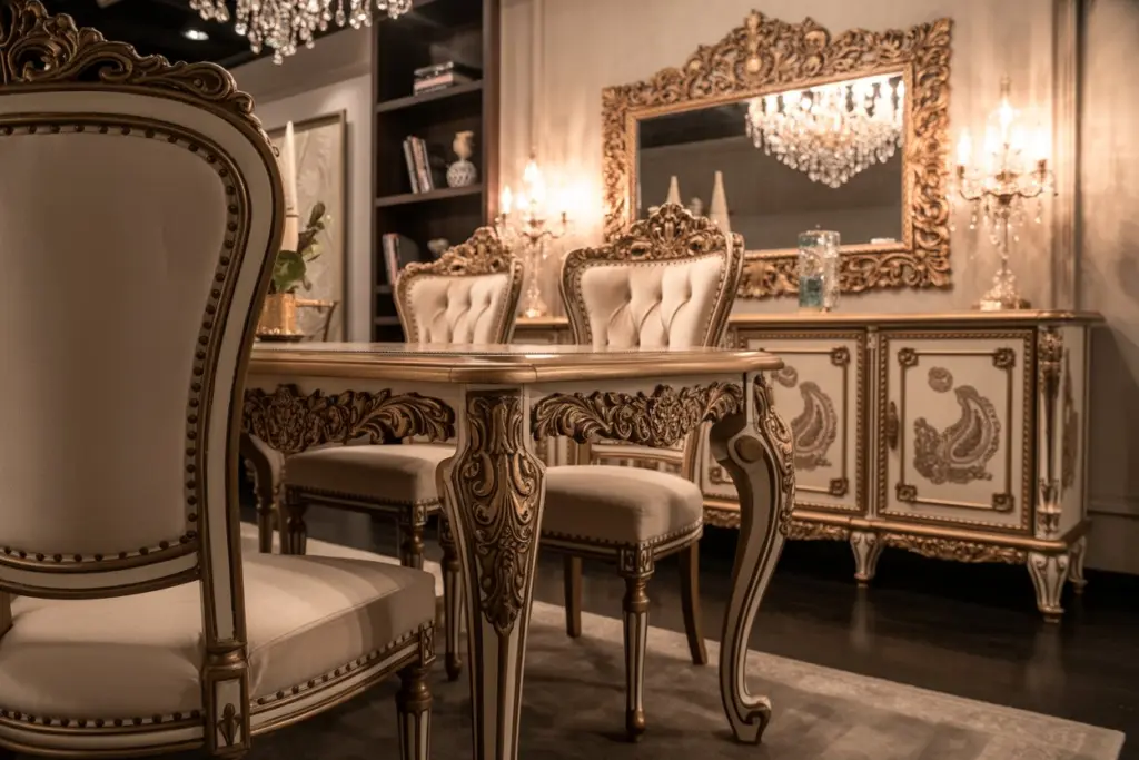 How to Infuse Your Decor with Maximalist Furniture 4 the ornate carvings on a dining table