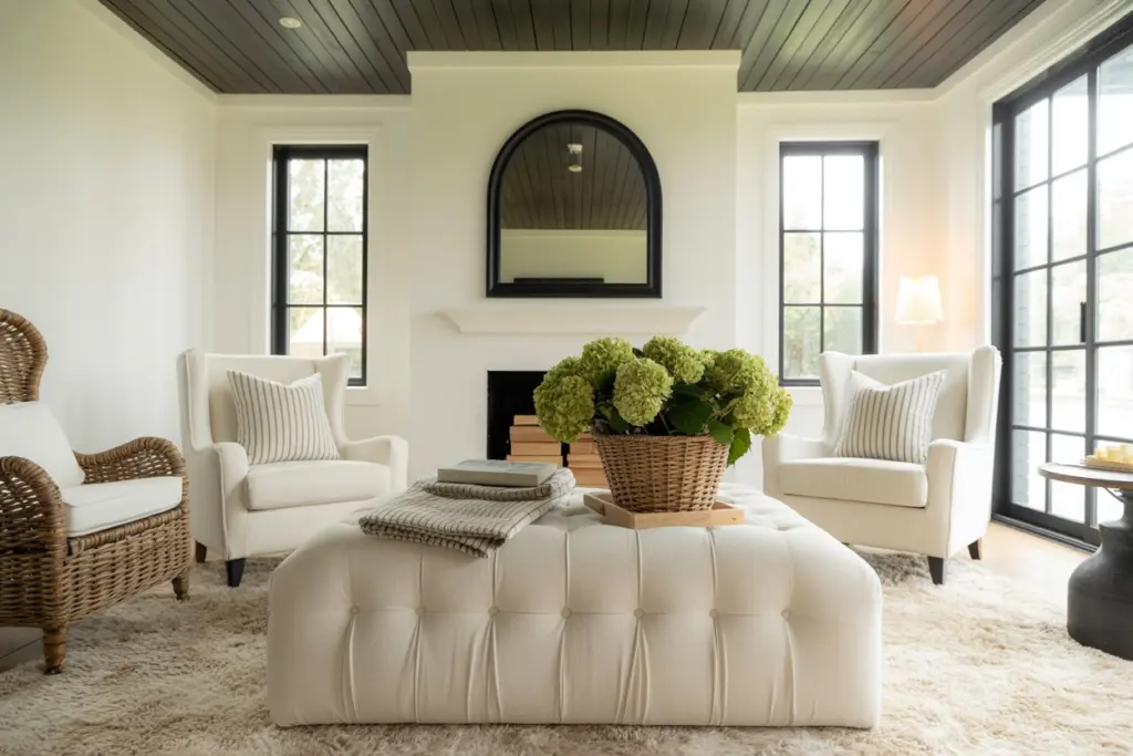 How to select the right ceiling color for your home 5 Black living room ceiling