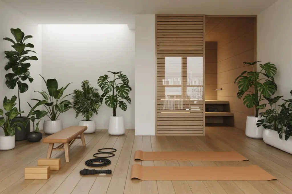 How to design a gym room at home 12 Indoor Plants