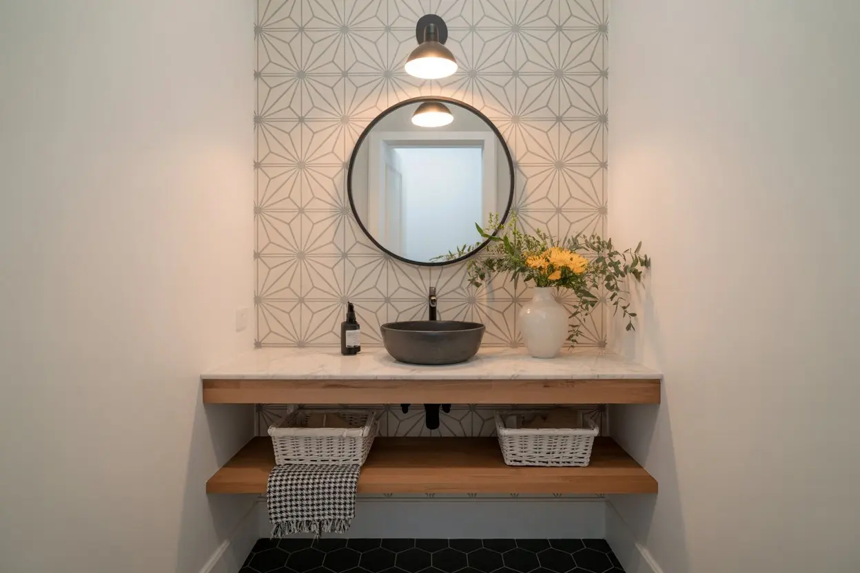 Find how to create an elegant powder room 11 Bathroom sink