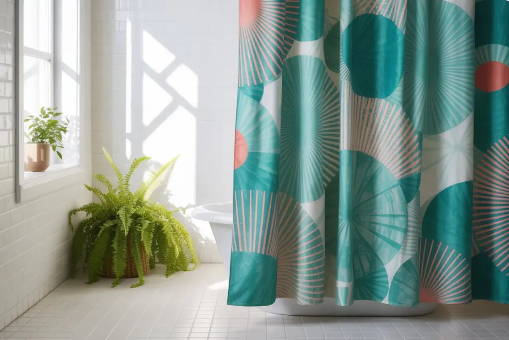 Bathroom accessories: how to choose bath mat and shower curtain 29 shower curtain colors