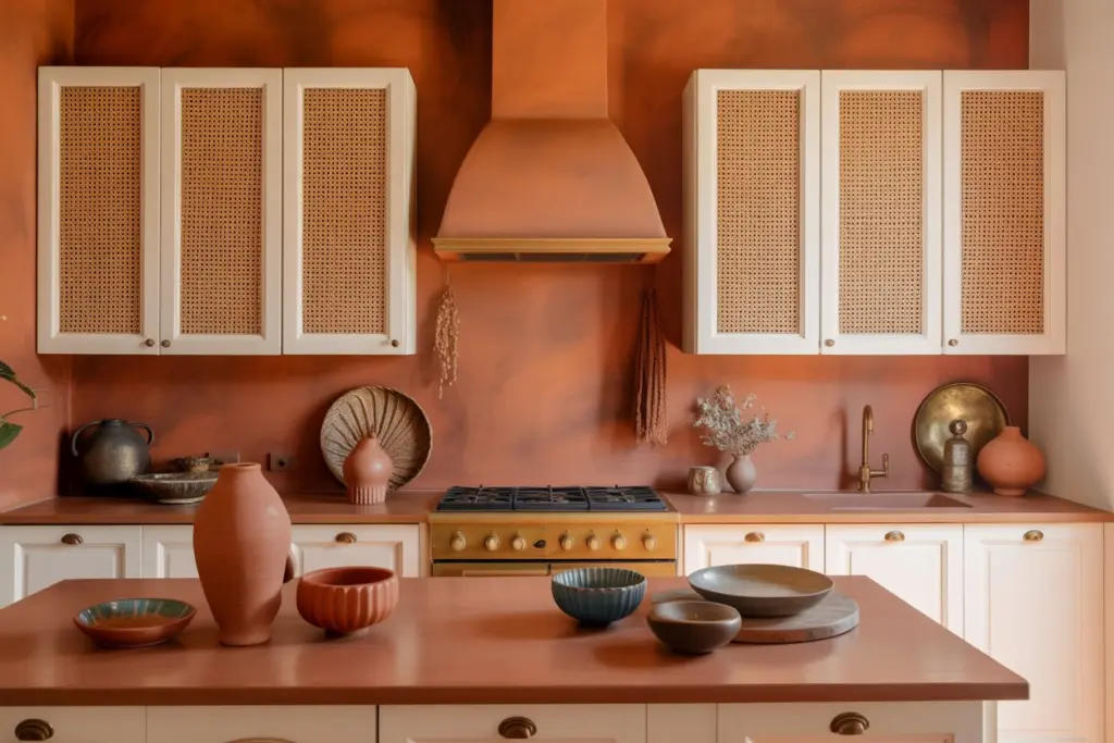 Find out How to create a Bohemian Kitchen 4 terracotta walls for a bohemian kitchen