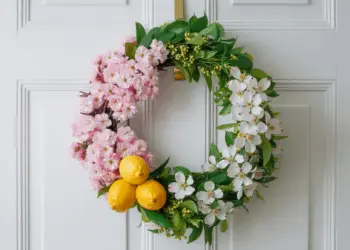 Refreshing summer decoration with lemon and cherry themes