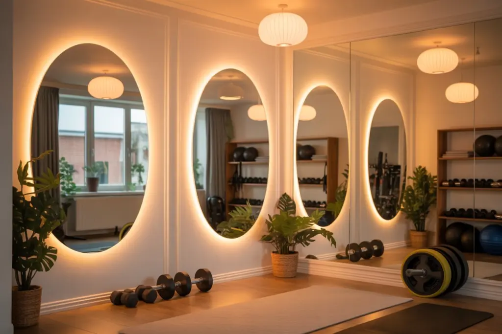 How to design a gym room at home 8 Mirrors for your gym room decoration