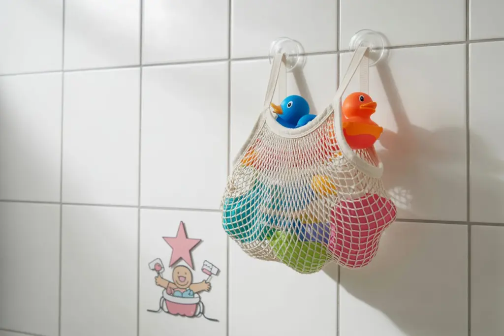 Bathroom accessories: where to put children's toys?