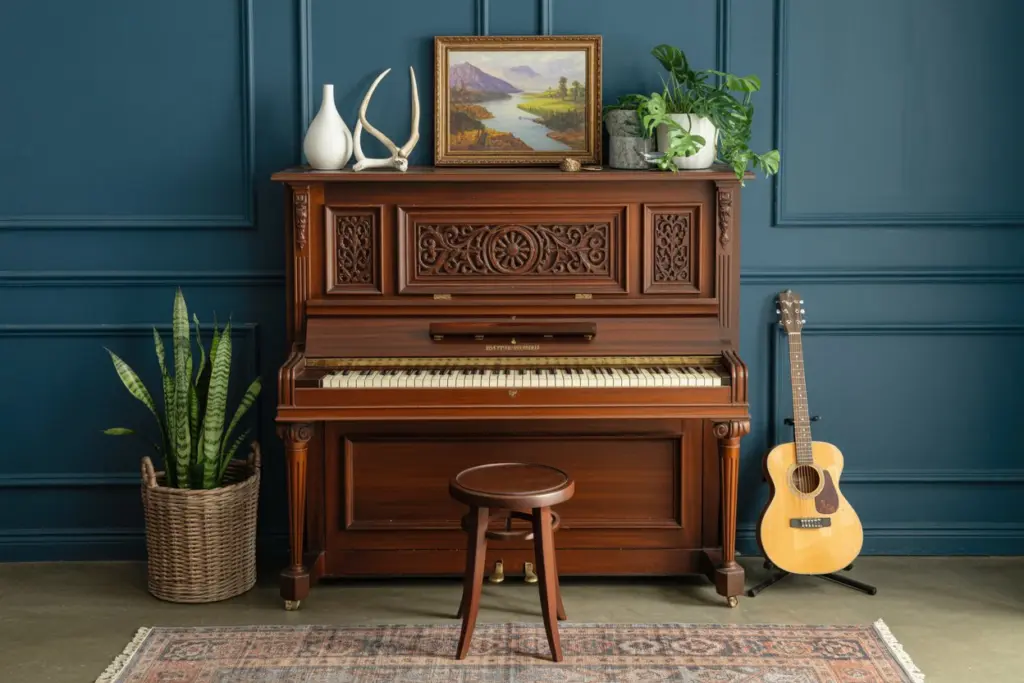 Piano Room: how to Create a fabulous ambience in your home 7 Wooden piano