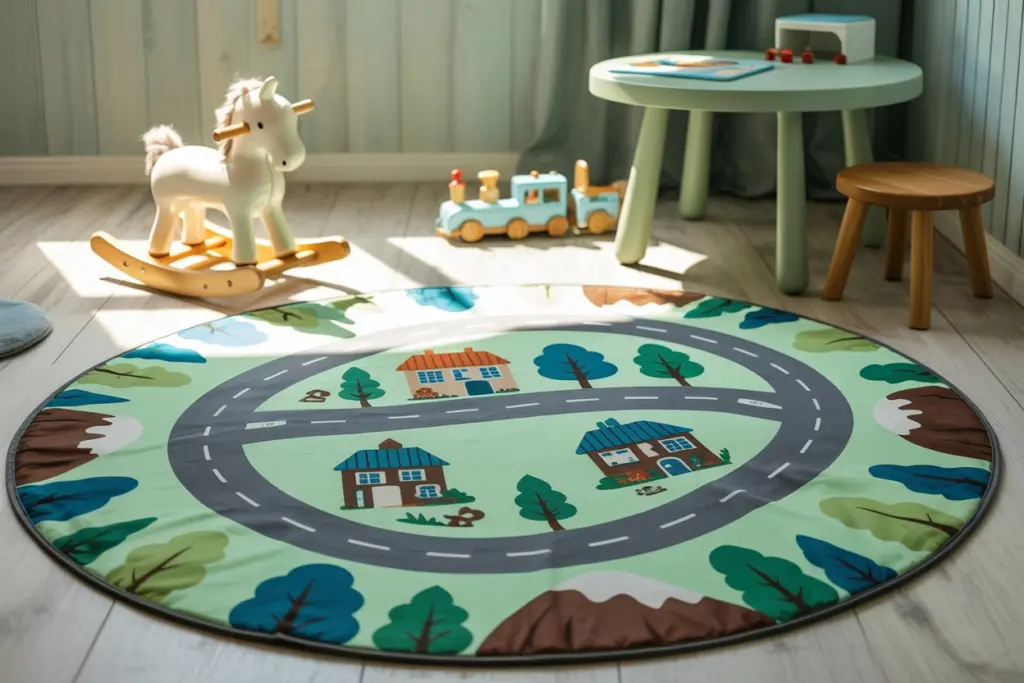 The ultimate guide to decorating a baby boy nursery 15 Use Rug in baby boy room