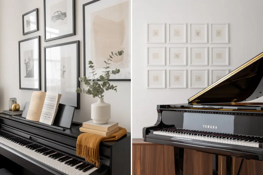 Piano Room: how to Create a fabulous ambience in your home 13 Piano room wall decoration