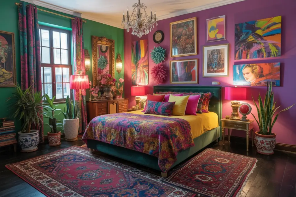 How To Use The Maximalist Style For A Color And Personality Explosion 6 maximalist style bedroom