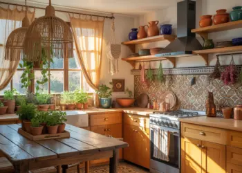 Find out How to create a Bohemian Kitchen