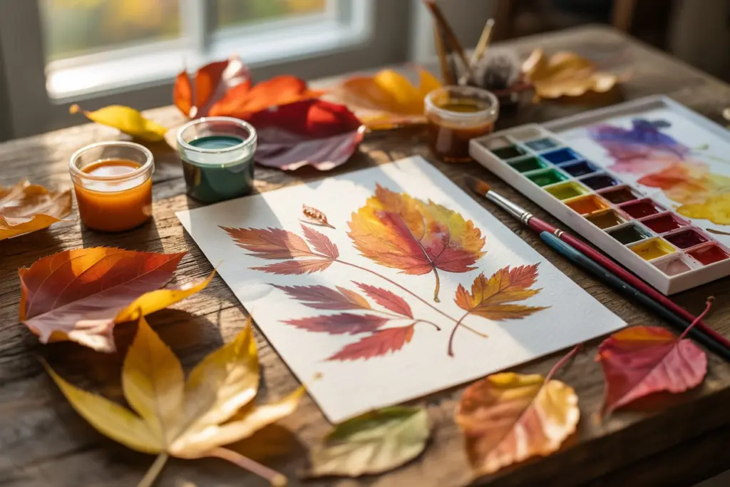 fall leaf painting for your fall decoration 