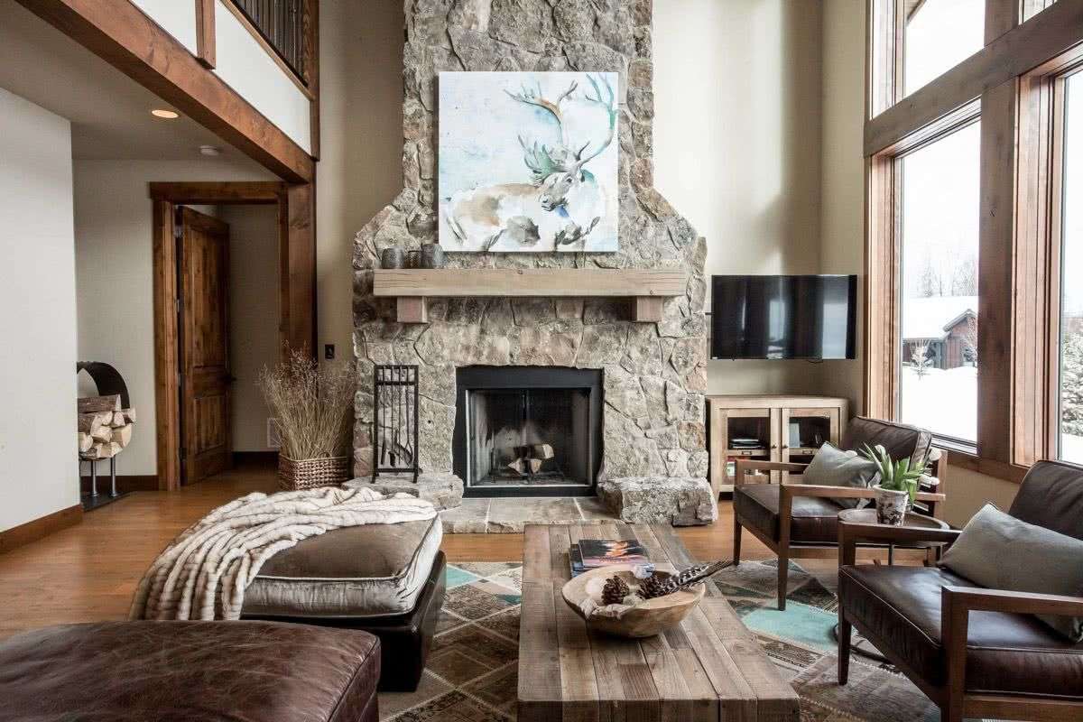 Rustic style living room