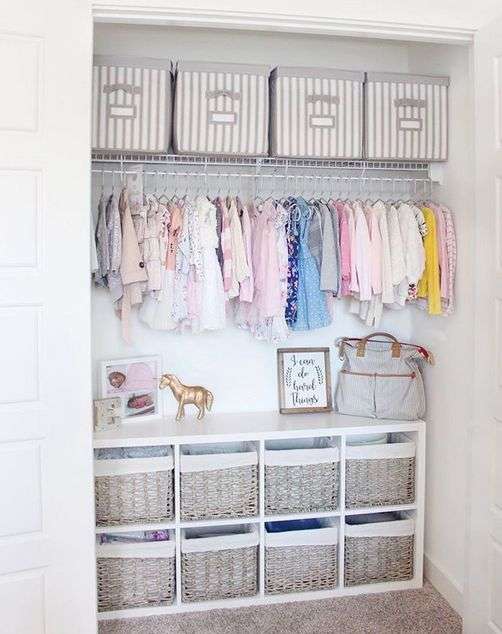 Soft pastel-colored girl nursery room