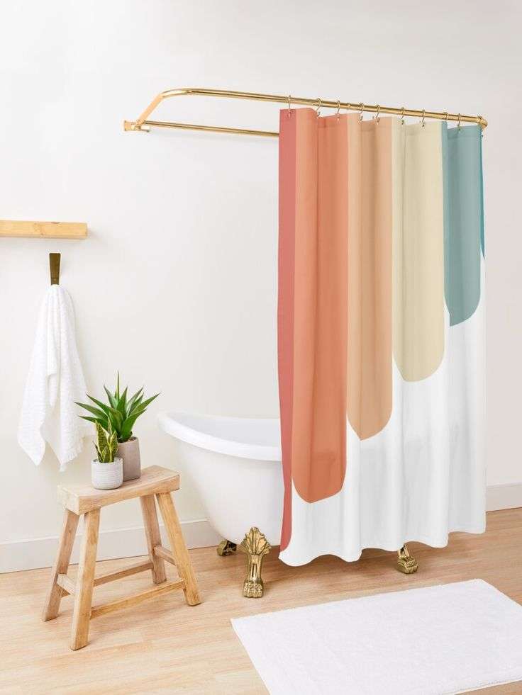 Bathroom accessories: polyster shower curtain