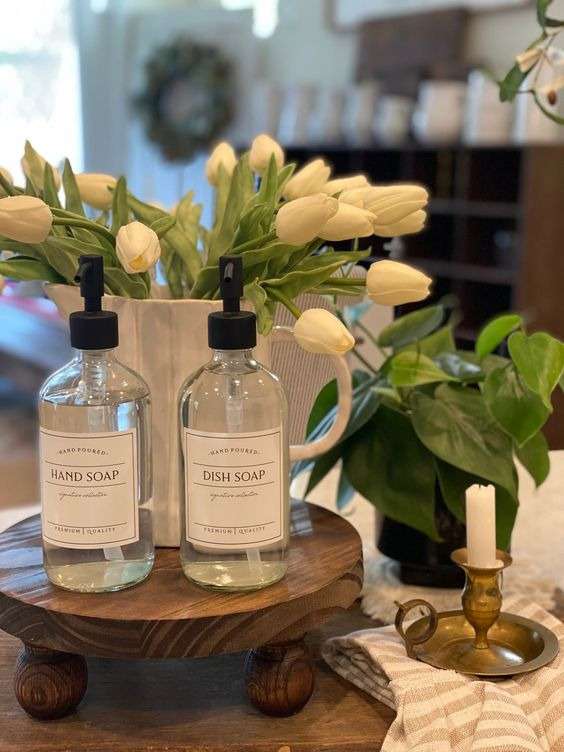 Give an eclectic look with soap dispensers: 