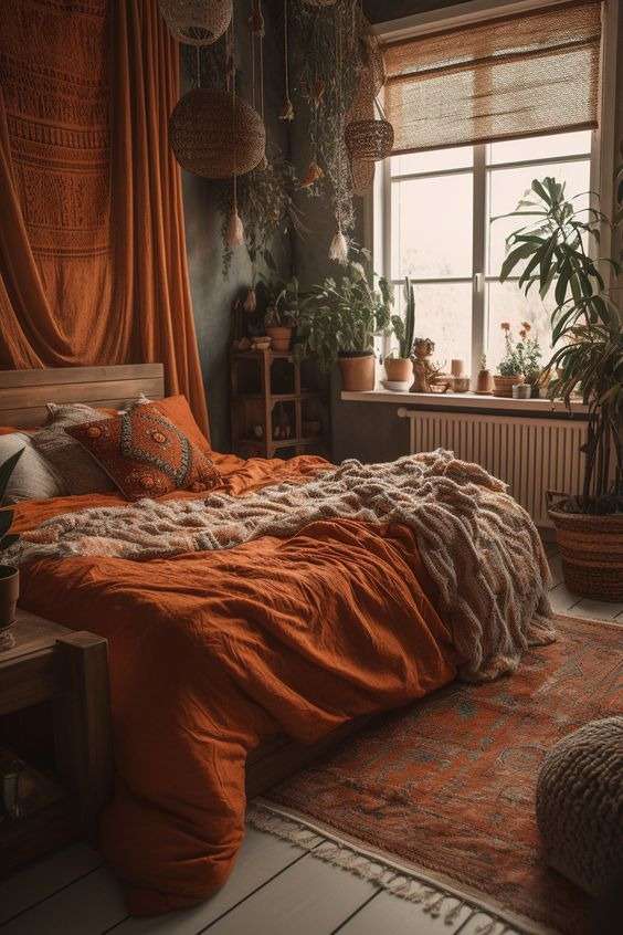 Bohemian bedroom: 