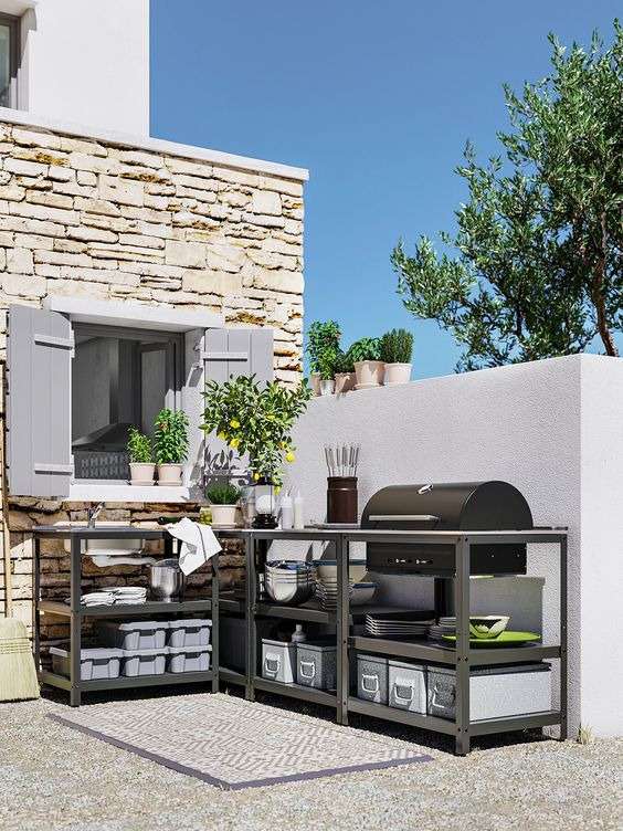 Stainless steel Outdoor Kitchen Decor