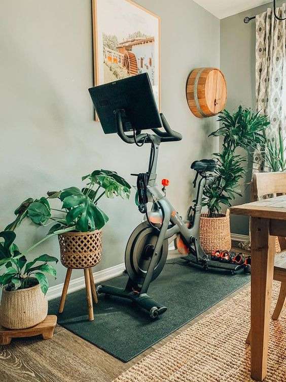 A workout area in a studio: