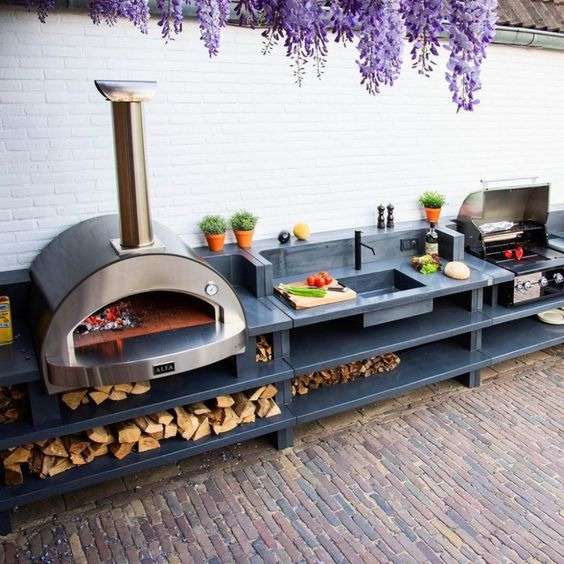 Selecting equipment and accessories for your summer Outdoor Kitchen Decor: Pizza oven
