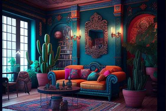 Maxi colors for a stylish living room
