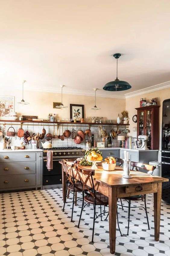A bohemian vintage kitchen