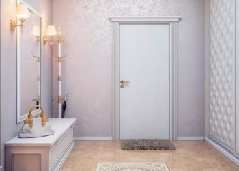 White interior door