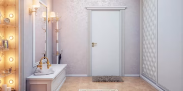 White interior door