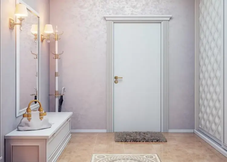 White interior door