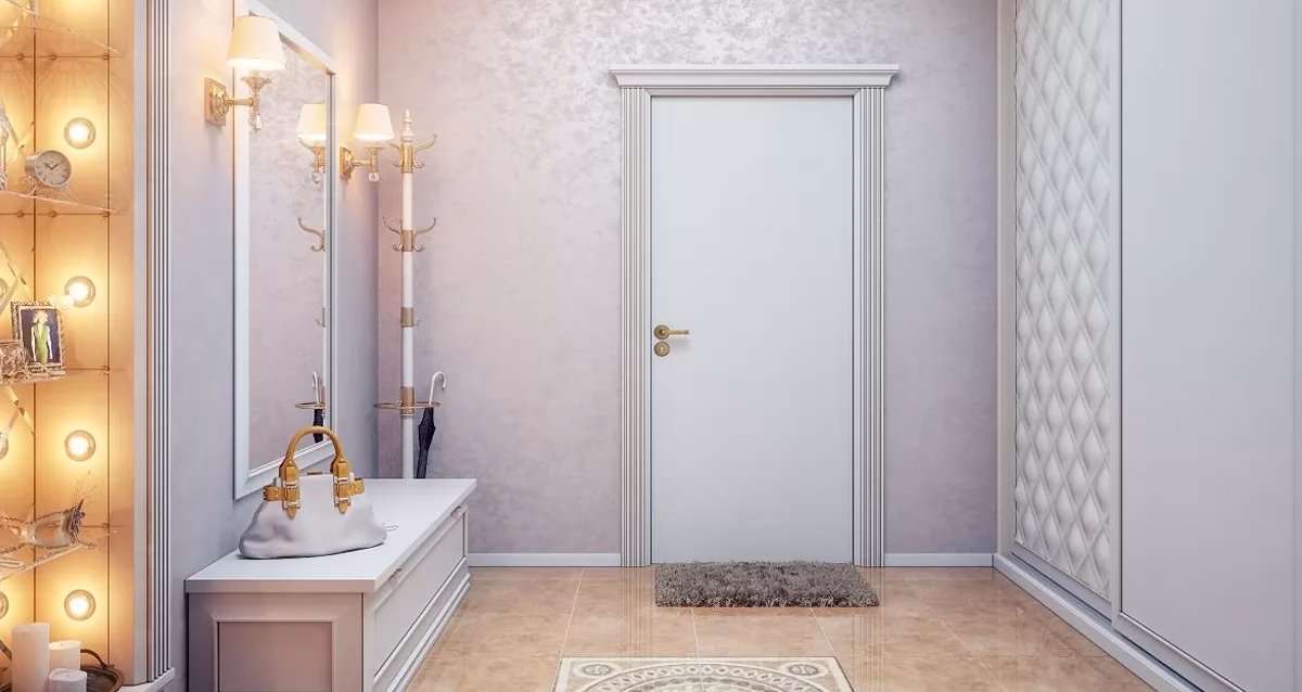 White interior door