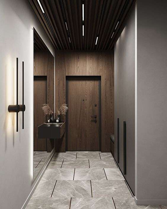 Brown interior door 