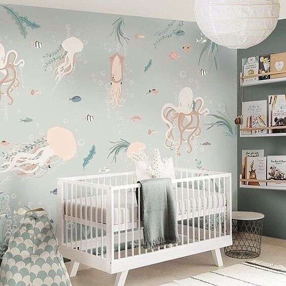 Boy nursery room sea theme