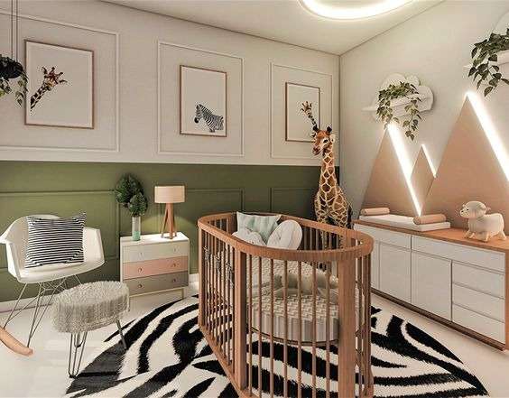 Boy nursery room jungle theme