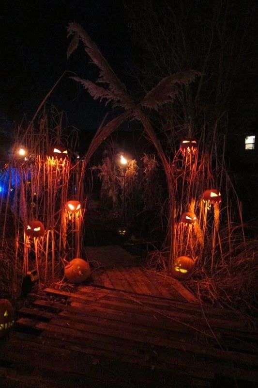 Enchanted Entryway with Outdoor Home Halloween Decoration