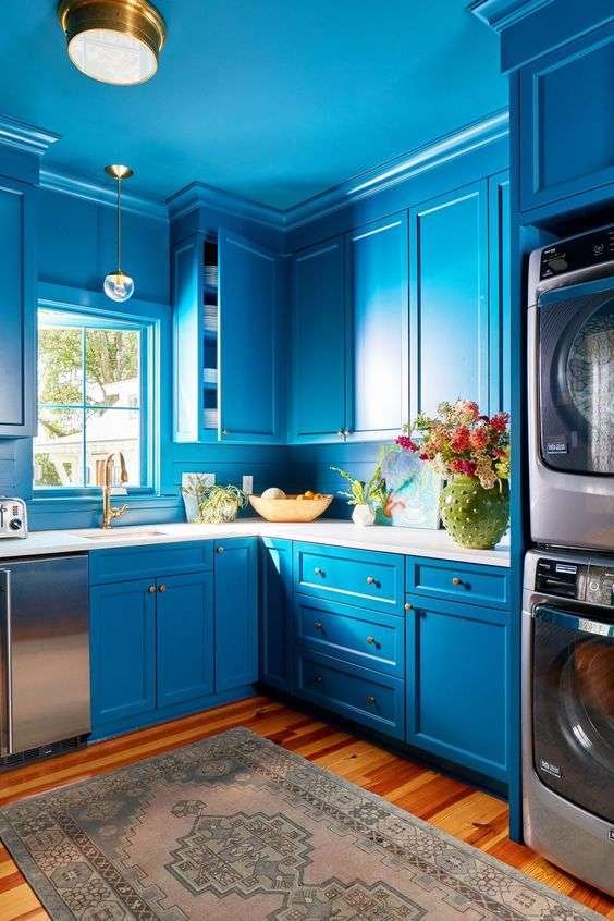 Idea no. 9: Liven up your utility room with vibrant colors
