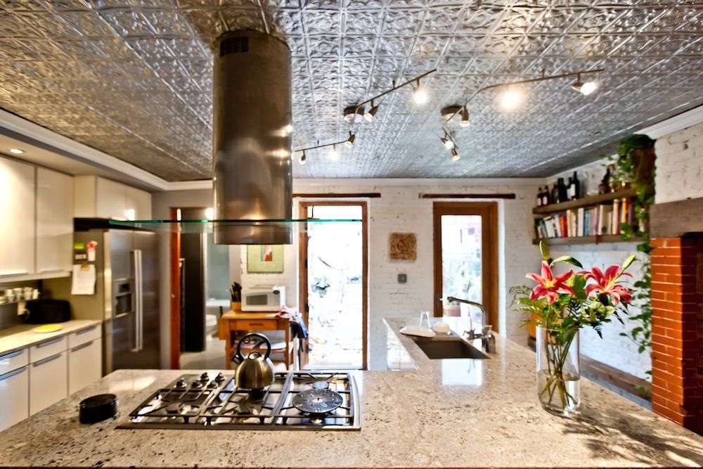 Kitchen tin ceiling