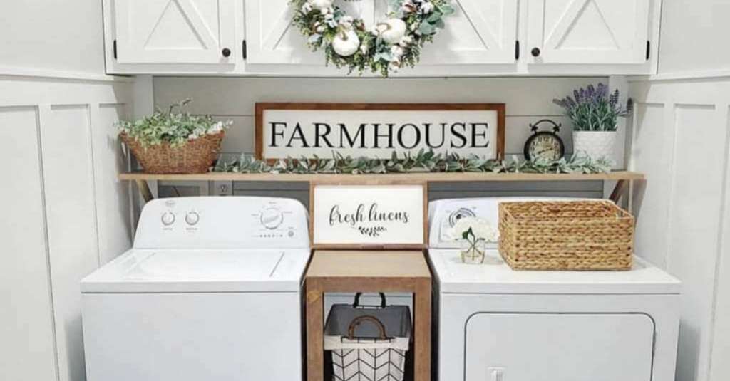 Idea no. 1: a farmhouse-style laundry room decor