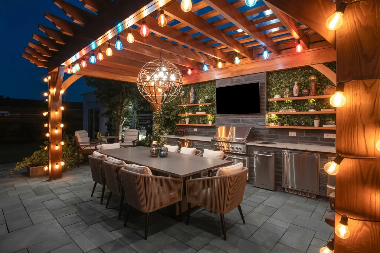 Outdoor Kitchen Decor Lighting