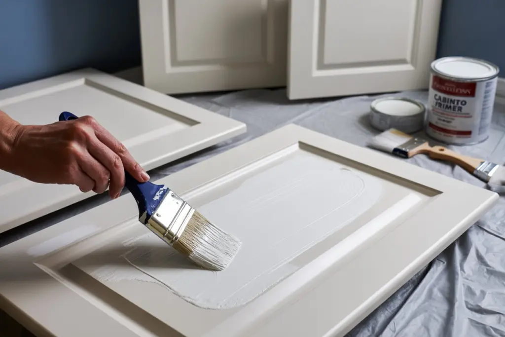  Primer is a Must Before  painting the bathroom cabinets