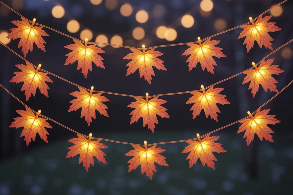 Enjoy the Beautiful Outdoor Fall Decoration in your home 12 String Lights for outdoor fall decoration