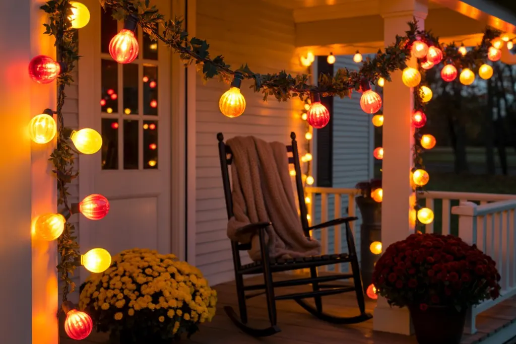 Enjoy the Beautiful Outdoor Fall Decoration in your home 22 Colored Bulbs
