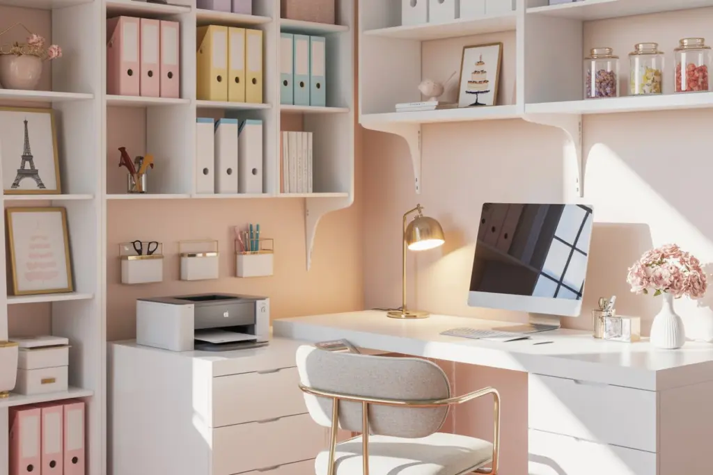 Incorporate several shelving units