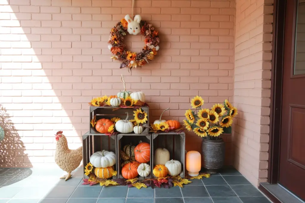 Enjoy the Beautiful Outdoor Fall Decoration in your home 3 Gourds and pumpkins for your Outdoor Fall Decoration
